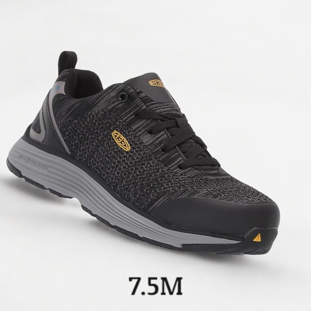 Keen Womens size 7.5M Sparta Black Grey Alloy Toe ESD Work Shoes ~ runs small